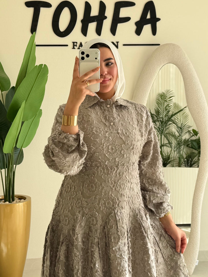 Dress Jacquard Olive