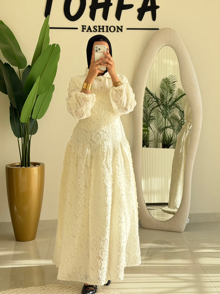 Dress Jacquard White