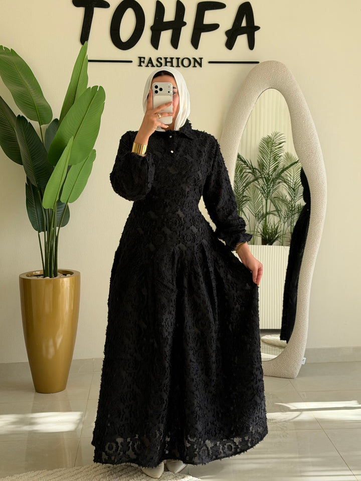 Dress Jacquard Black