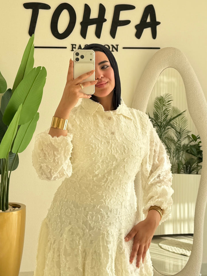 Dress Jacquard White