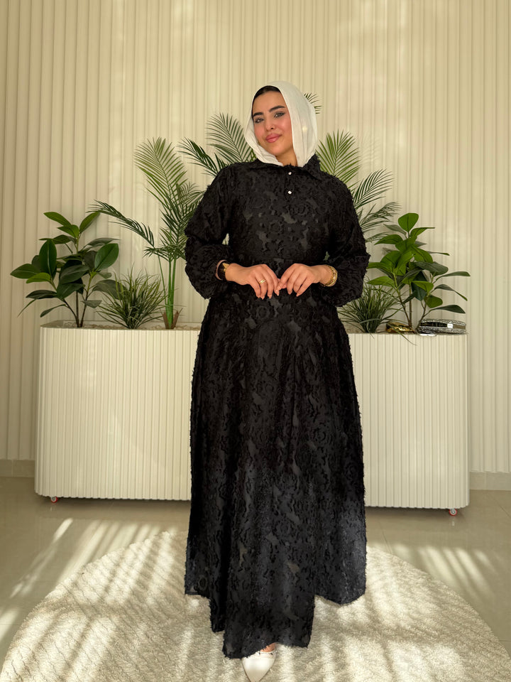 Dress Jacquard Black
