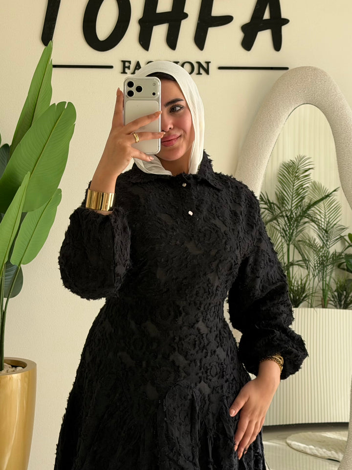Dress Jacquard Black