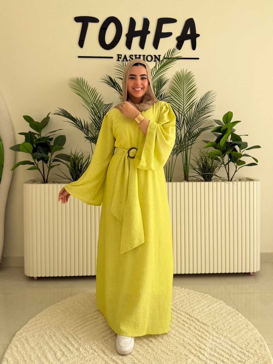 Dress Linen Kiwi