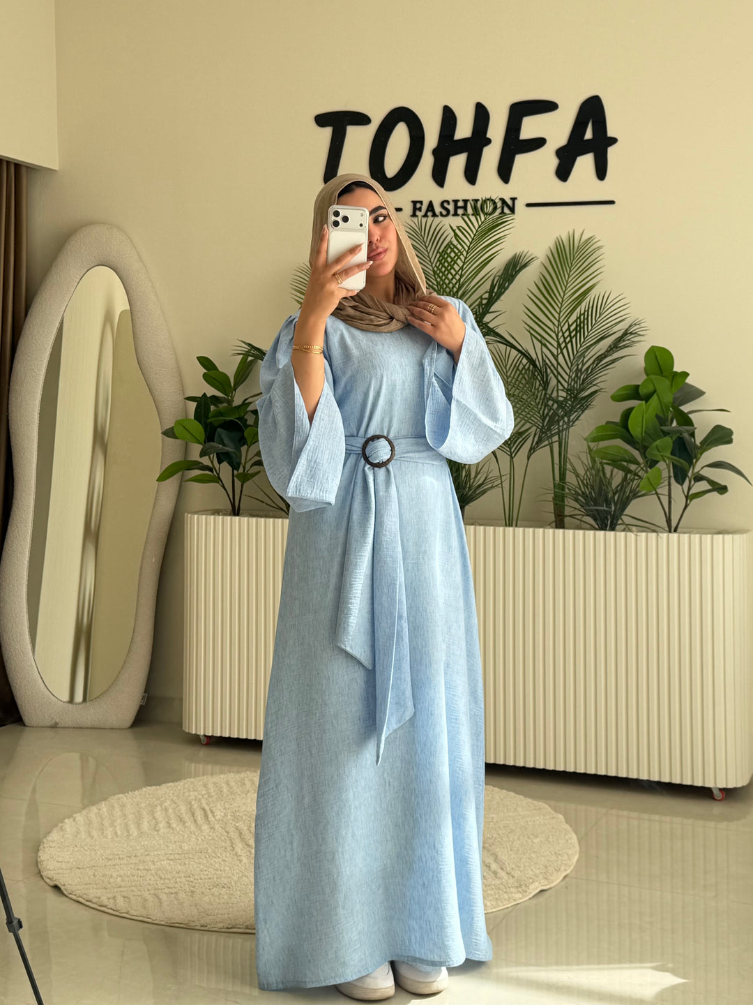 Dress Linen Baby Blue