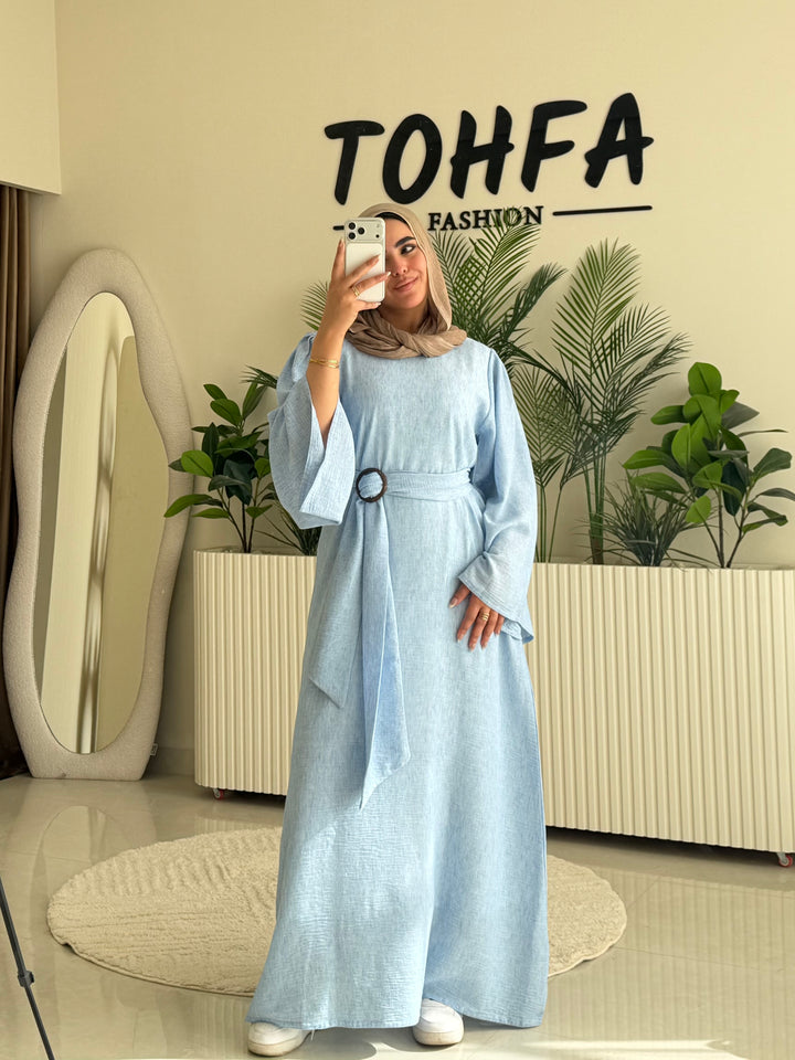 Dress Linen Baby Blue