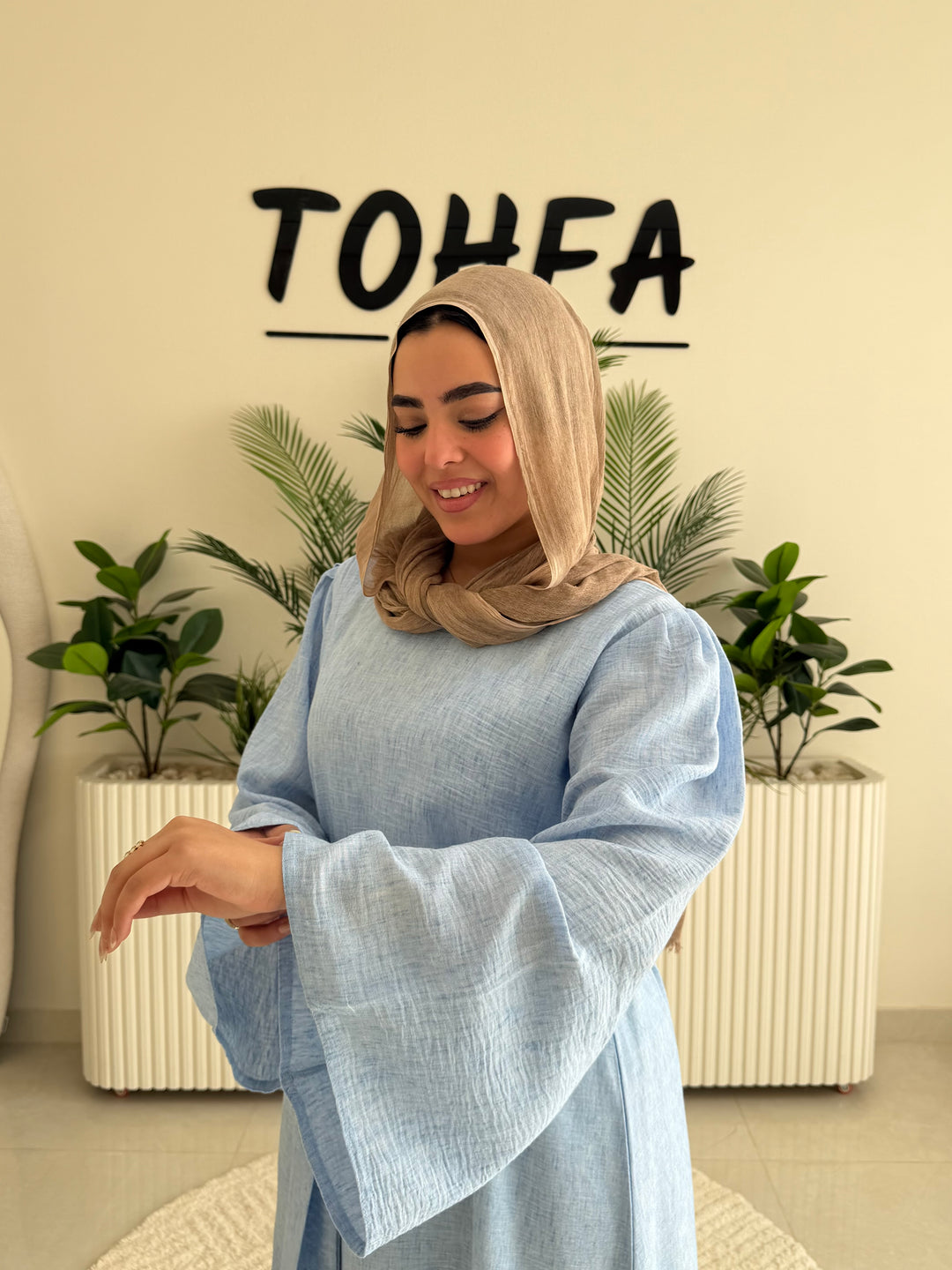Dress Linen Baby Blue
