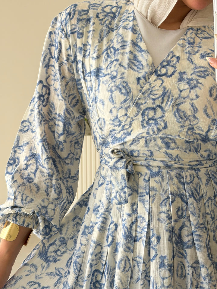 Dress Galaxy Floral Blue