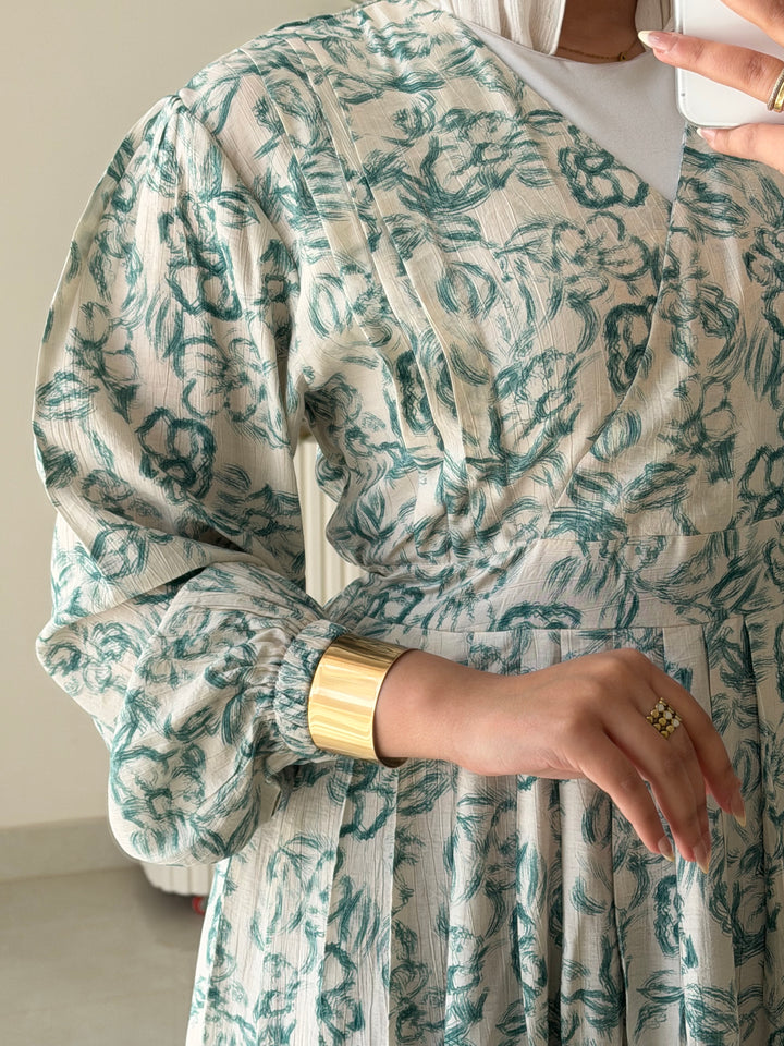 Dress Galaxy Floral Mint