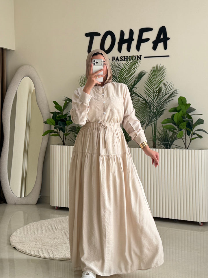 Set Linen Galaxy Beige