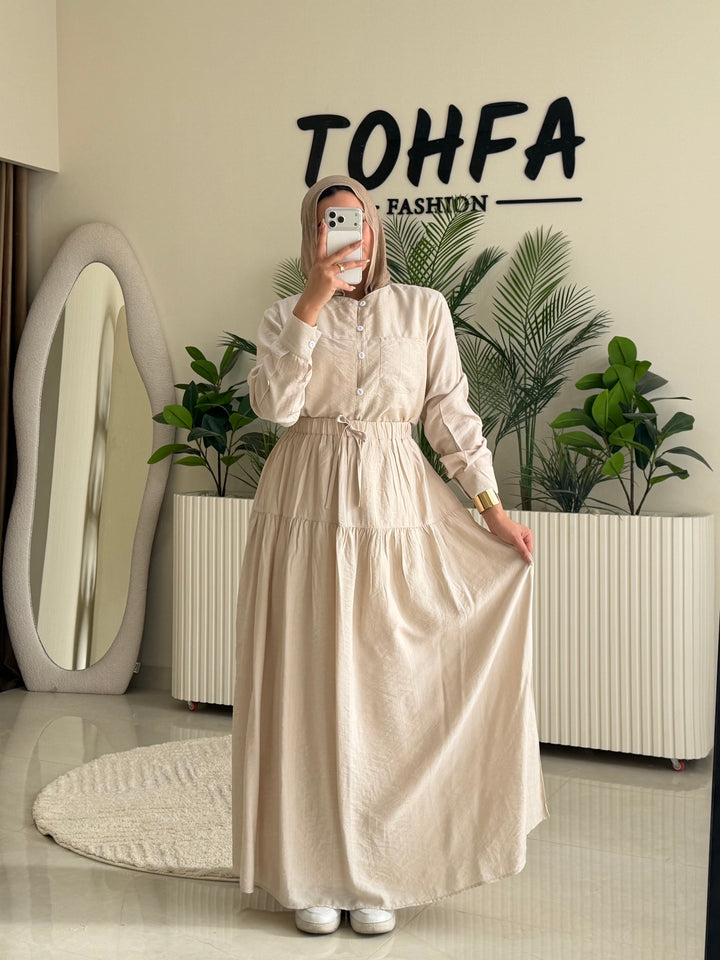 Set Linen Galaxy Beige