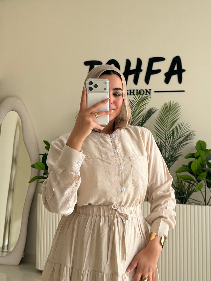 Set Linen Galaxy Beige
