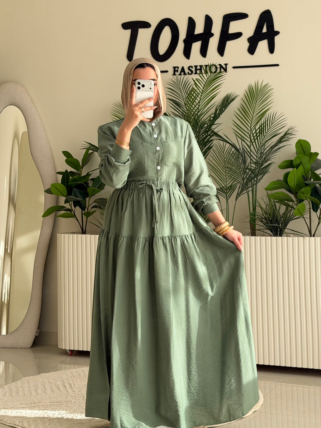 Set Linen Galaxy Olive