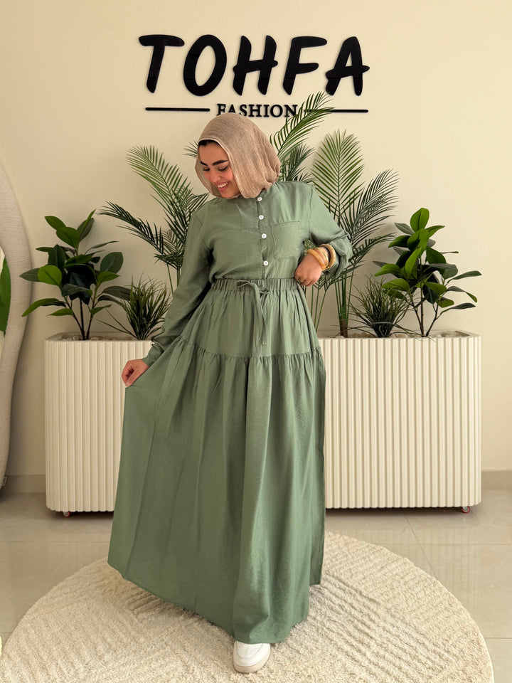 Set Linen Galaxy Olive
