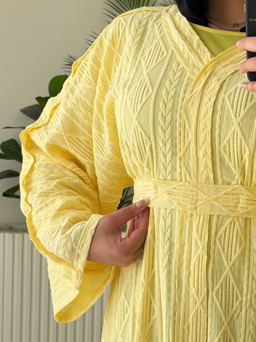 Dress Textured yellow