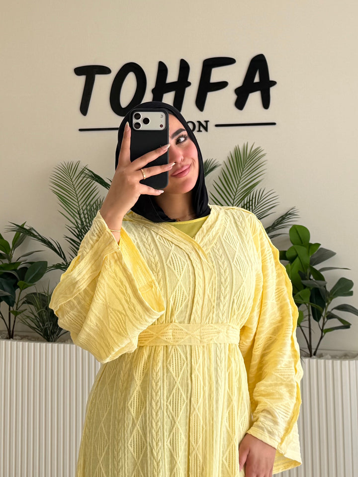 Dress Textured yellow