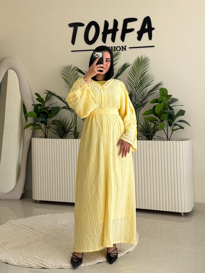 Dress Textured yellow
