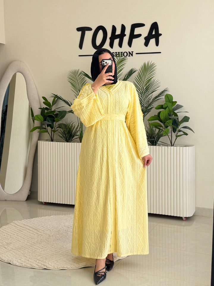 Dress Textured yellow