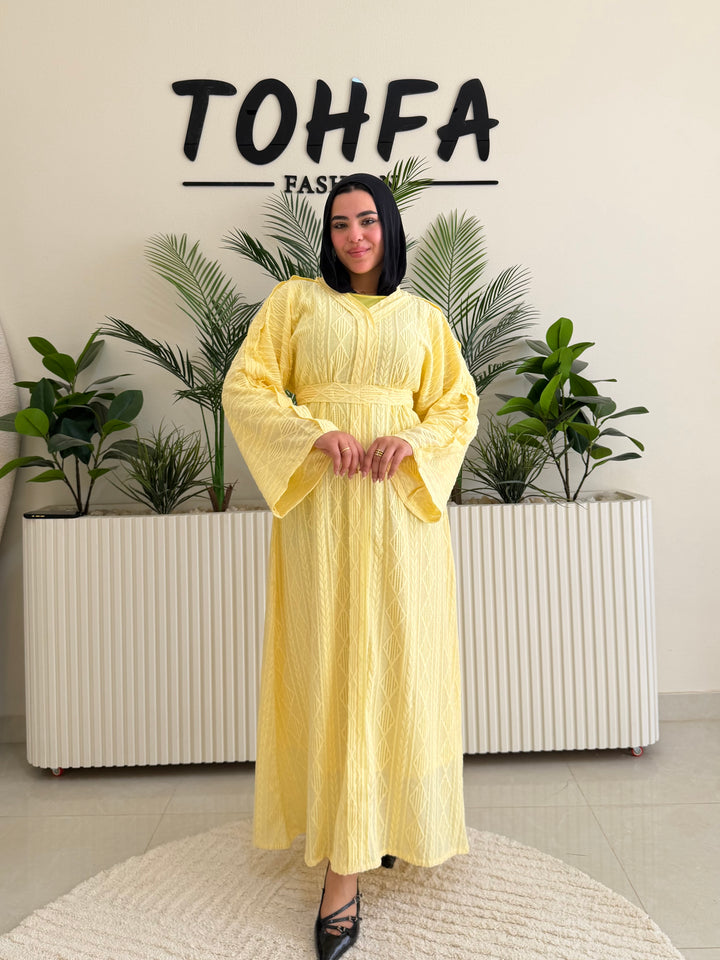 Dress Textured yellow