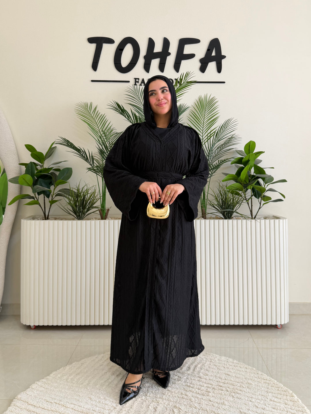 Dress Textured Black