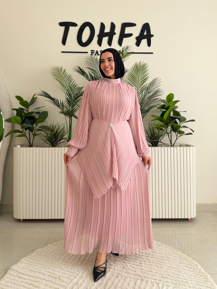 Dress Chiffon Pleated Bink