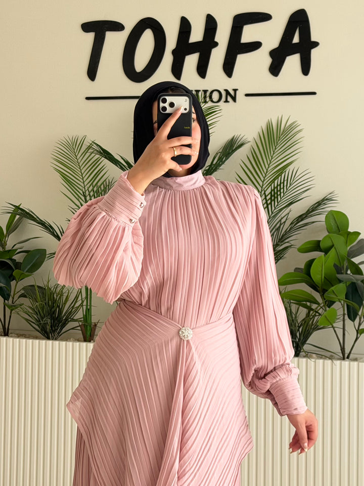 Dress Chiffon Pleated Bink