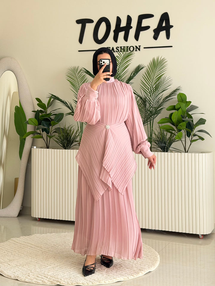 Dress Chiffon Pleated Bink