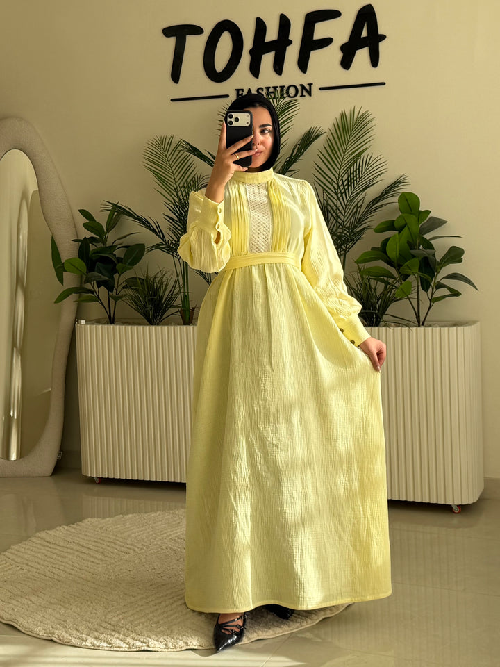 Dress Crinkle Yellow