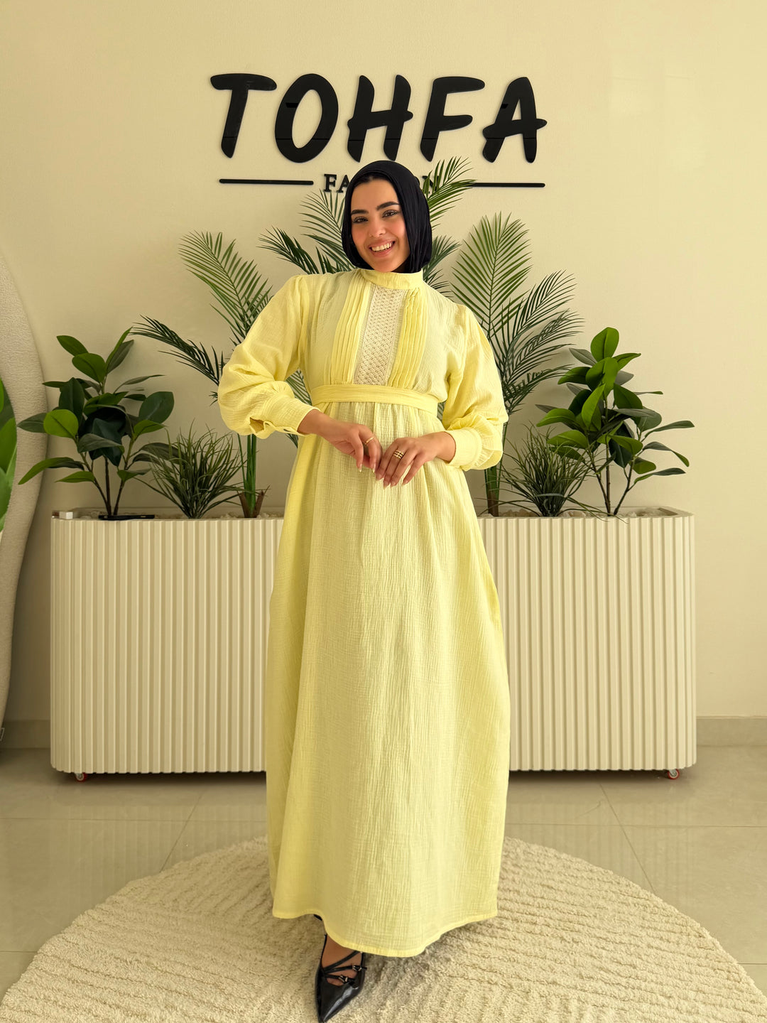 Dress Crinkle Yellow