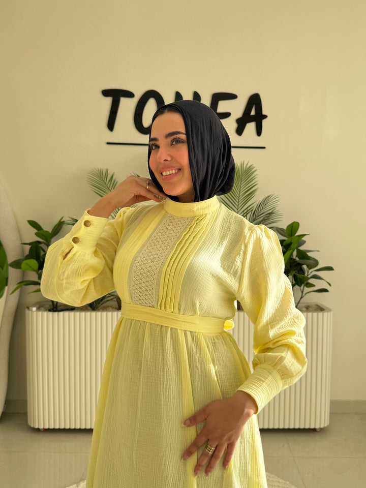 Dress Crinkle Yellow