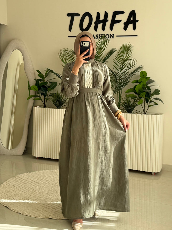 Dress Crinkle Olive