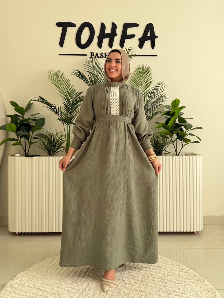 Dress Crinkle Olive