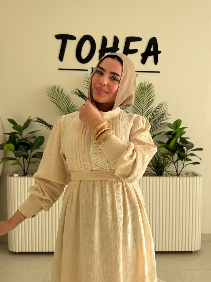 Dress Crinkle Beige