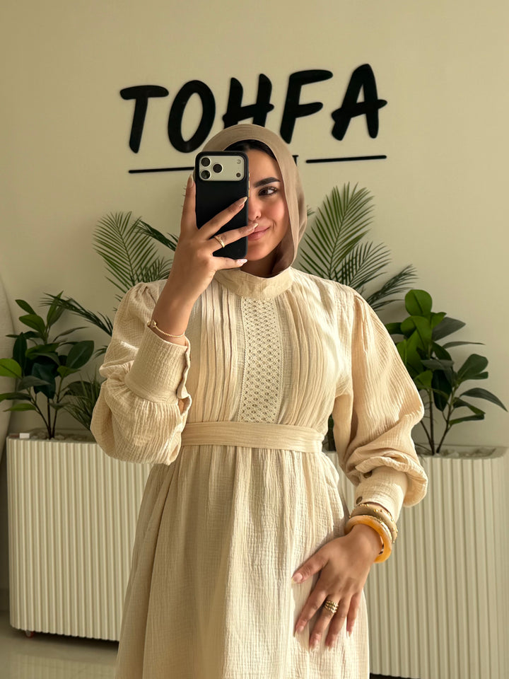 Dress Crinkle Beige