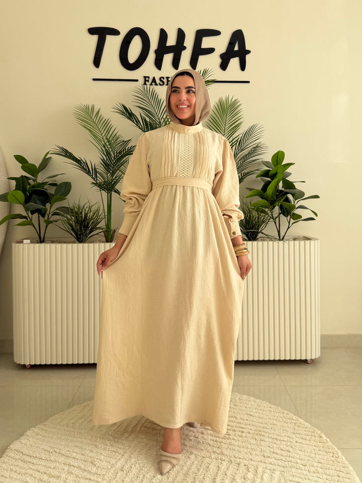 Dress Crinkle Beige