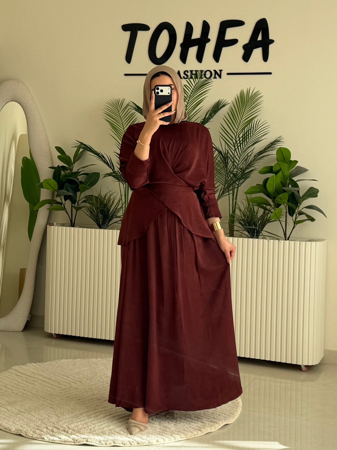 Set Satin Burgandy