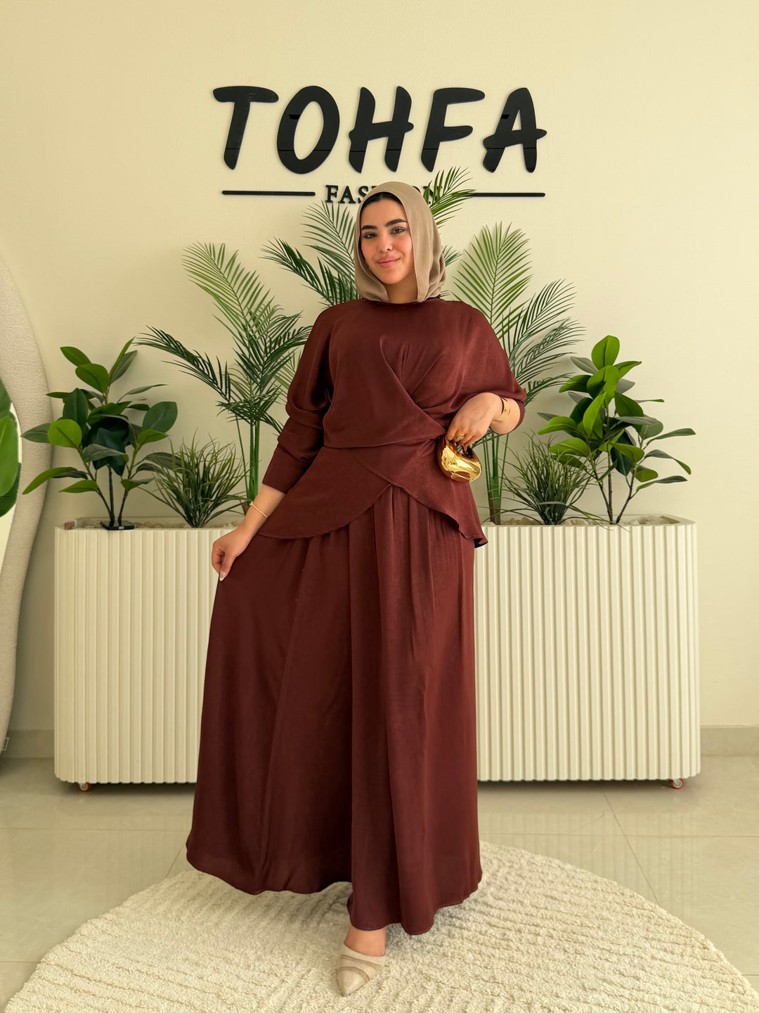 Set Satin Burgandy