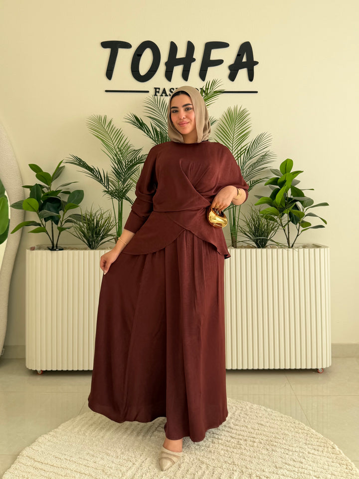 Set Satin Burgandy