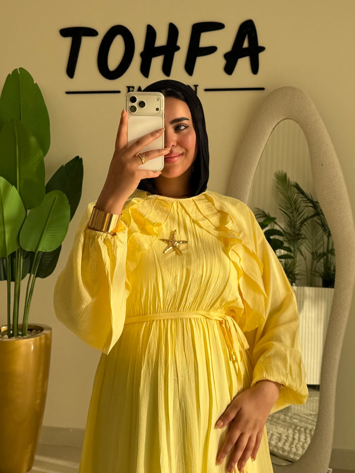 Dress Ruffle Yellow