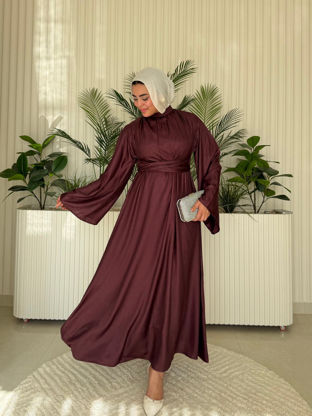 Dress Glitter Burgandy