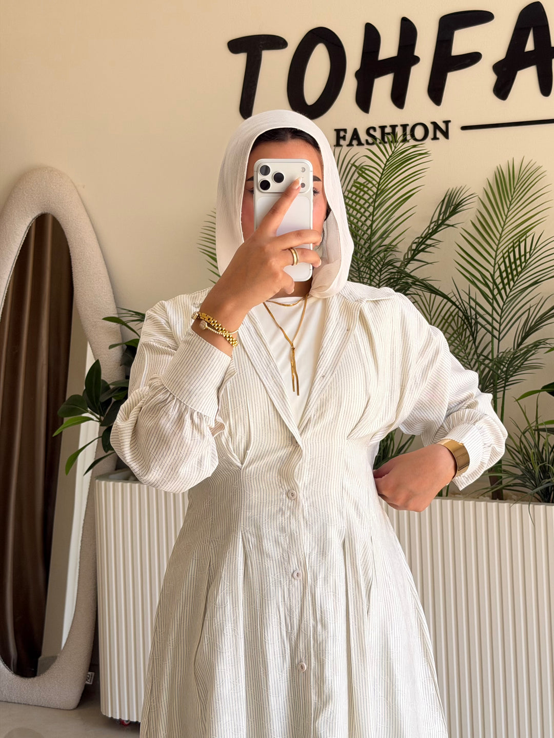 Dress Linen Laser Beige