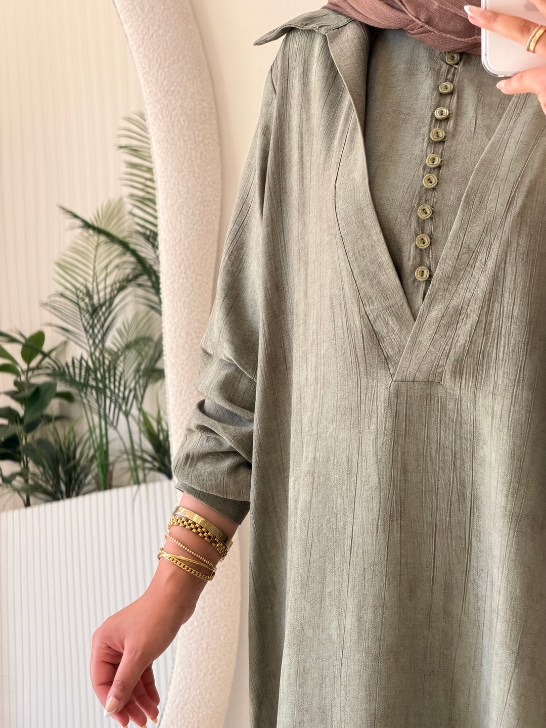 Dress Linen Turky Olive