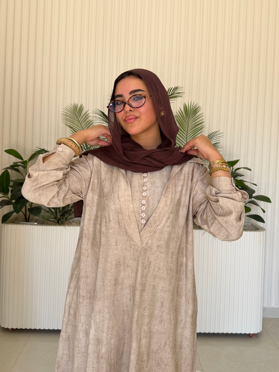 Dress Linen Turkey Beige