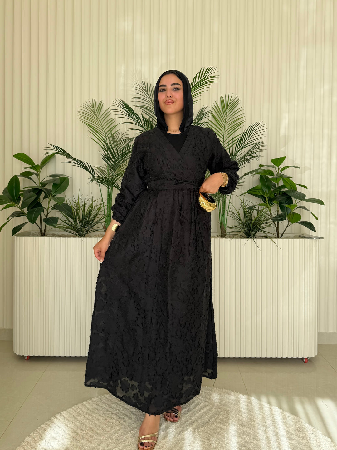 Dress Textured Linen Black