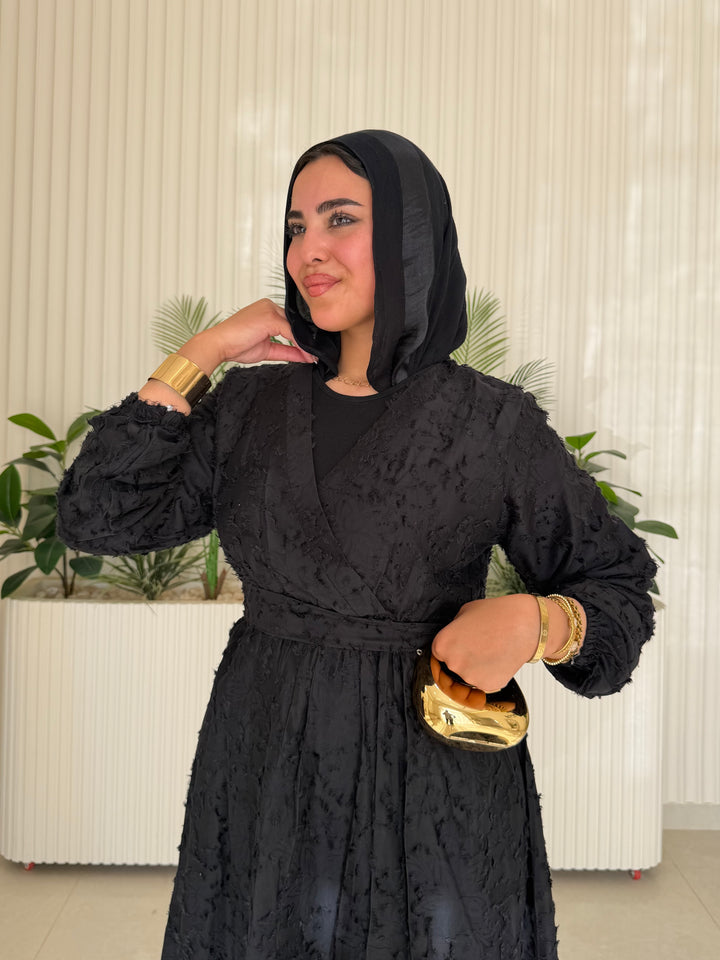 Dress Textured Linen Black