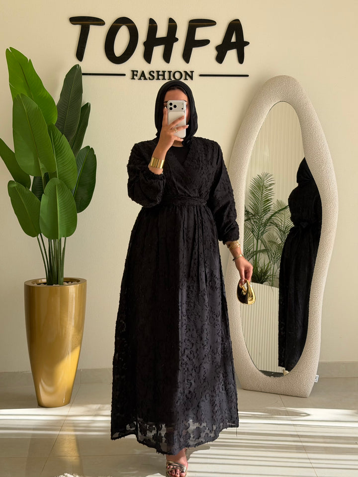 Dress Textured Linen Black