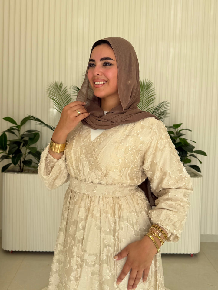 Dress Textured Linen Biege