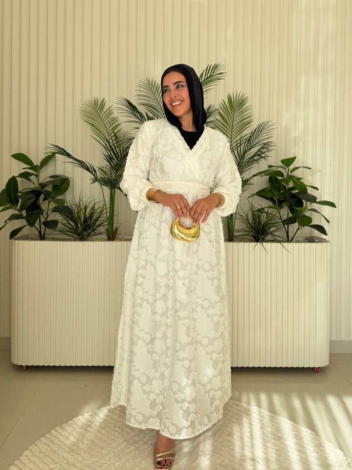 Dress Textured Linen white