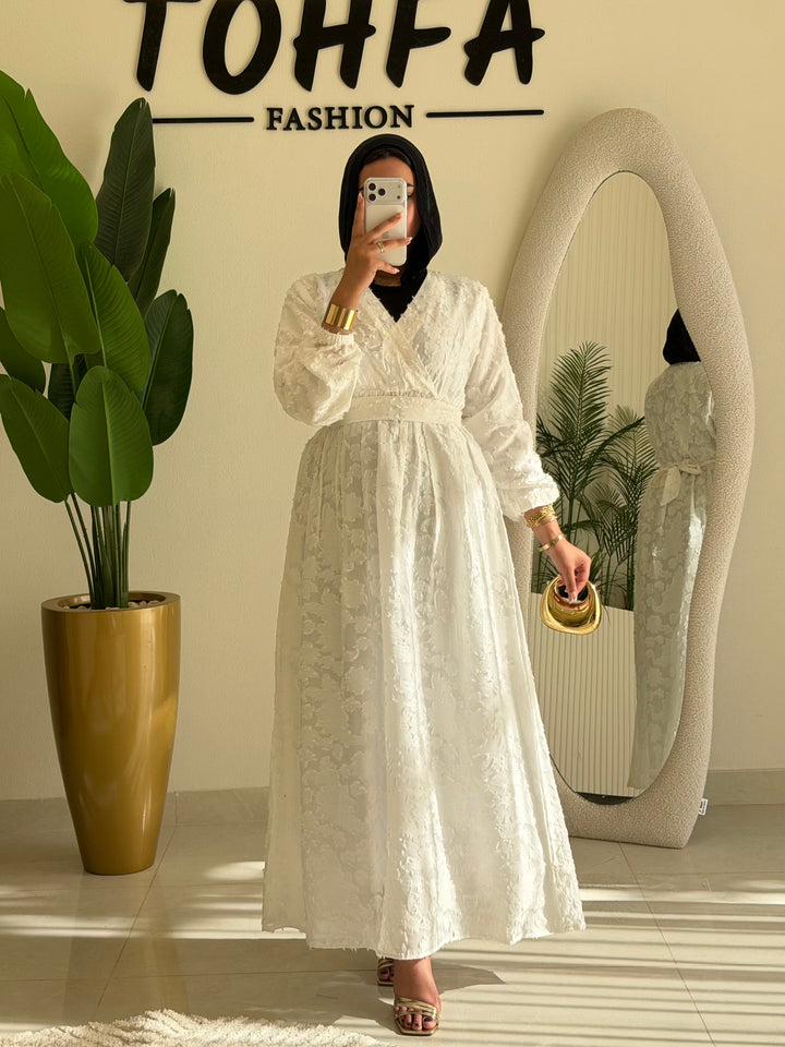 Dress Textured Linen white