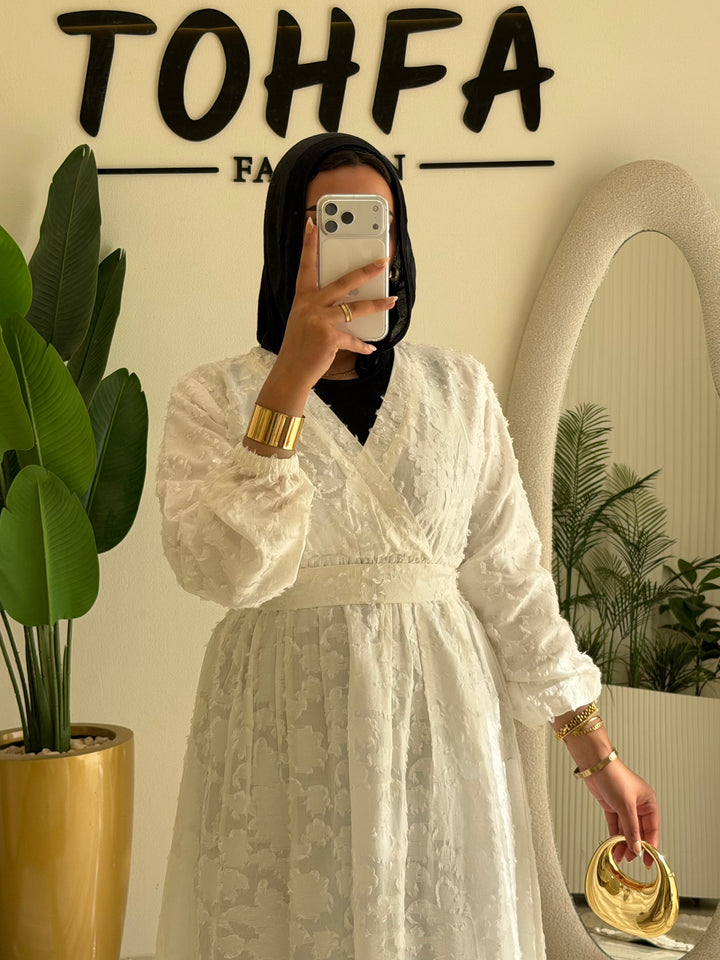 Dress Textured Linen white