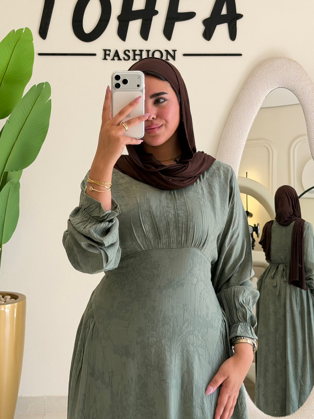 Dress Linen Jacquard